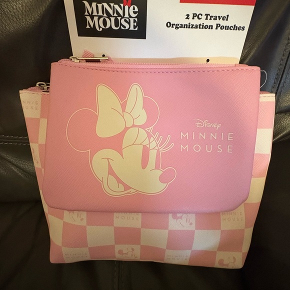 Bioworld Handbags - Bioworld Pink Minnie Mouse 2-Piece Travel Pouch Set